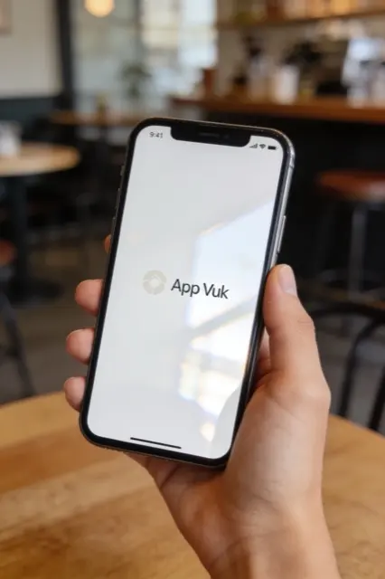 An app screen, in a real hand