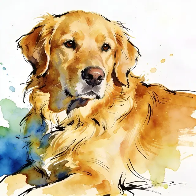 Your dog, in watercolour